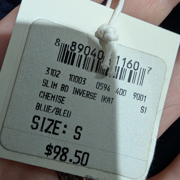 Club Monaco Inverse Ikat Men's Button Down Cotton Shirt Size Small - Picture 4 of 7